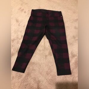 Plaid knit pants